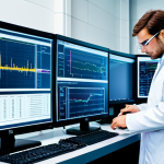**

"An engineer in a cleanroom environment, fully clothed in a lab coat and safety glasses, examining a complex data display showing engine performance metrics. The background includes engine testing equipment and monitors. The scene is professional and well-lit. Safe for work, appropriate content, professional, perfect anatomy, correct proportions, high quality."

**