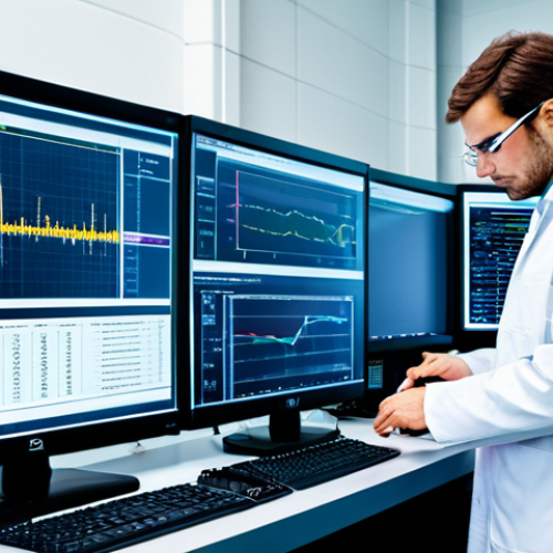 Home 21 **
"An engineer in a cleanroom environment, fully clothed in a lab coat and safety glasses, examining a complex data display showing engine performance metrics. The background includes engine testing equipment and monitors. The scene is professional and well-lit. Safe for work, appropriate content, professional, perfect anatomy, correct proportions, high quality."
**