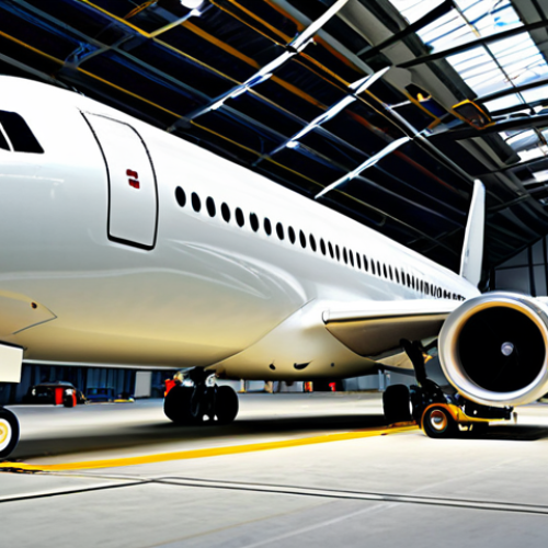 Home 6 항공기 구조 설계 - Aluminum Alloy Construction**
"A wide-body passenger jet under construction in a vast aircraft hang...