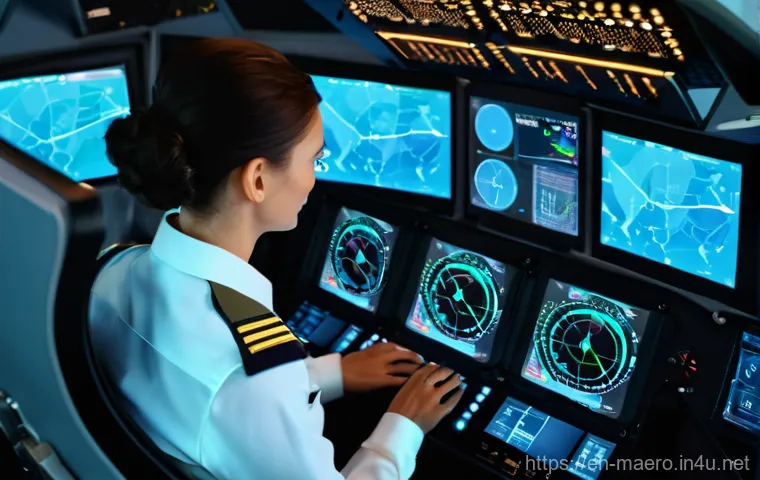 비행 제어 알고리즘 - The Mechanical Era Cockpit**
A sepia-toned, high-resolution image depicting the intricate cockpit of...