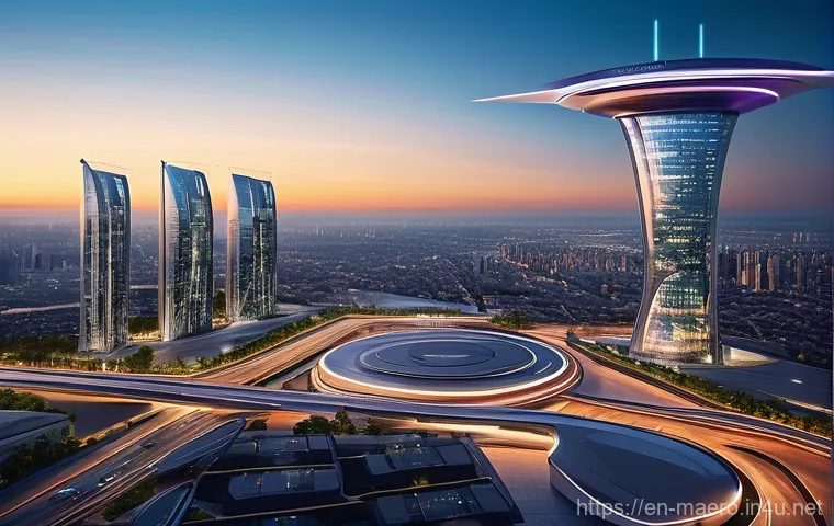 기계항공공학 연구 논문 - Image Prompt 1: Urban Air Mobility Hub**