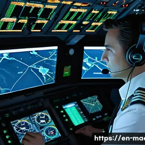 Home 31 항공기 통신 시스템 - **Prompt: The Digital Nerve Center of Flight**
"A wide-angle, cinematic shot of a modern aircraf...